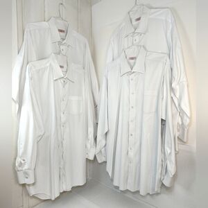 CULWELL & SON Dallas Set Of 4 White Button Down Shirts Size (18)
